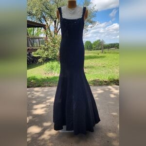 Camille La Vie Black Sequin Embellished Maxi Gown